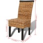 vidaXL Sillas de comedor 6 unidades madera maciza de mango y abacá