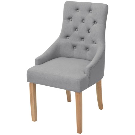 vidaXL Sillas de comedor 6 unidades de tela gris claro