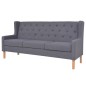 vidaXL Conjunto de sofás 2 piezas tela gris vidaXL Conjunto de sofás 2 piezas tela gris