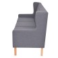 vidaXL Conjunto de sofás 2 piezas tela gris vidaXL Conjunto de sofás 2 piezas tela gris