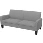 vidaXL Conjunto de sofás de 2 piezas tela gris claro vidaXL Conjunto de sofás de 2 piezas tela gris claro