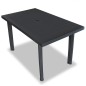 vidaXL Set de comedor de jardín 7 piezas plástico gris antracita