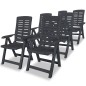 vidaXL Set de comedor de jardín 7 piezas plástico gris antracita