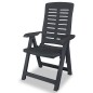 vidaXL Set de comedor de jardín 7 piezas plástico gris antracita