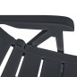 vidaXL Set de comedor de jardín 7 piezas plástico gris antracita