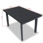vidaXL Set de comedor de jardín 7 piezas plástico gris antracita