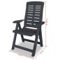 vidaXL Set de comedor de jardín 7 piezas plástico gris antracita