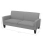 vidaXL Conjunto de sofás de 2 piezas tela gris claro vidaXL Conjunto de sofás de 2 piezas tela gris claro