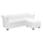 vidaXL Sofá Chesterfield en forma L cuero artificial blanco vidaXL Sofá Chesterfield en forma L cuero artificial blanco