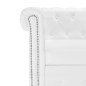 vidaXL Sofá Chesterfield en forma L cuero artificial blanco vidaXL Sofá Chesterfield en forma L cuero artificial blanco