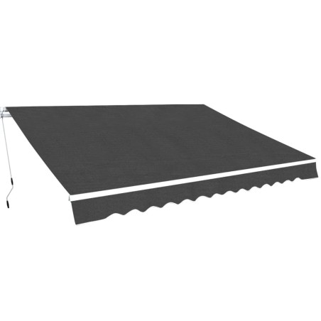 vidaXL Toldo plegable de operación manual 450 cm antracita