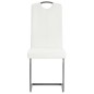 vidaXL Sillas voladizas de comedor 6 unidades cuero sintético blanco vidaXL Sillas voladizas de comedor 6 unidades cuero sintético blanco