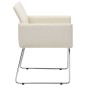 vidaXL Sillas de comedor 4 unidades tela apariencia de lino blanco vidaXL Sillas de comedor 4 unidades tela apariencia de lino blanco