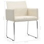 vidaXL Sillas de comedor 4 unidades tela apariencia de lino blanco vidaXL Sillas de comedor 4 unidades tela apariencia de lino blanco
