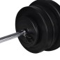 vidaXL Banco ejercicios con soporte pesas, pesas y mancuernas 60,5 kg vidaXL Banco ejercicios con soporte pesas, pesas y mancuernas 60,5 kg
