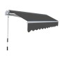 vidaXL Toldo plegable de operación manual 300 cm antracita vidaXL Toldo plegable de operación manual 300 cm antracita