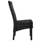 vidaXL Sillas de comedor 6 unidades ratán Kubu y madera mango negro vidaXL Sillas de comedor 6 unidades ratán Kubu y madera mango negro