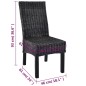 vidaXL Sillas de comedor 6 unidades ratán Kubu y madera mango negro vidaXL Sillas de comedor 6 unidades ratán Kubu y madera mango negro