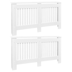vidaXL Cubiertas para radiador 2 unidades MDF blanco 152 cm