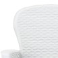 vidaXL Comedor de jardín 9 piezas plástico con aspecto de ratán blanco vidaXL Comedor de jardín 9 piezas plástico con aspecto de ratán blanco