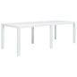 vidaXL Comedor de jardín 9 piezas plástico con aspecto de ratán blanco vidaXL Comedor de jardín 9 piezas plástico con aspecto de ratán blanco