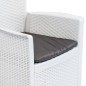 vidaXL Mesa y sillas de jardín 5 piezas plástico blanco aspecto ratán vidaXL Mesa y sillas de jardín 5 piezas plástico blanco aspecto ratán