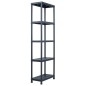 vidaXL Estantería de plástico 5 unidades 125 kg 60x30x180 cm negro vidaXL Estantería de plástico 5 unidades 125 kg 60x30x180 cm negro
