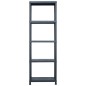 vidaXL Estantería de plástico 5 unidades 125 kg 60x30x180 cm negro vidaXL Estantería de plástico 5 unidades 125 kg 60x30x180 cm negro