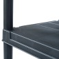 vidaXL Estantería de plástico 5 unidades 125 kg 60x30x180 cm negro vidaXL Estantería de plástico 5 unidades 125 kg 60x30x180 cm negro