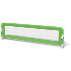 vidaXL Barandilla de seguridad cama de niño 2 uds verde 150x42 cm