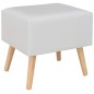 vidaXL Mesitas de noche 2 unidades 40x35x40 cm cuero sintético blanco vidaXL Mesitas de noche 2 unidades 40x35x40 cm cuero sintético blanco