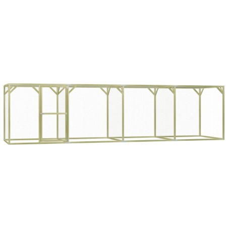 vidaXL Gallinero de madera de pino impregnada 1,5x6x1,5 m