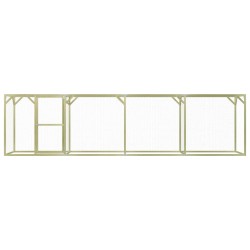 vidaXL Gallinero de madera de pino impregnada 1,5x6x1,5 m