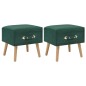 vidaXL Mesitas de noche 2 unidades 40x35x40 cm terciopelo verde