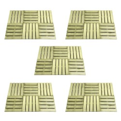 vidaXL Baldosas de porche 30 unidades madera verde 50x50 cm
