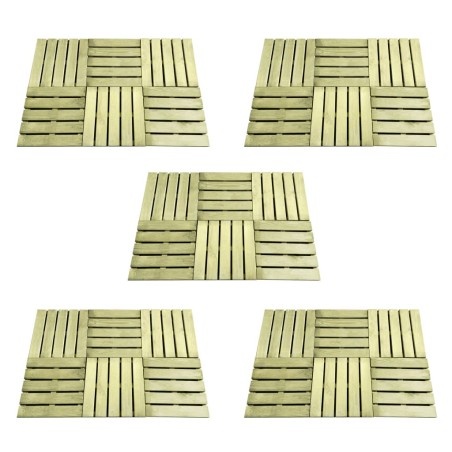 vidaXL Baldosas de porche 30 unidades madera verde 50x50 cm