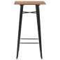vidaXL Conjunto de mesa alta y taburetes 3 piezas acero negro vidaXL Conjunto de mesa alta y taburetes 3 piezas acero negro