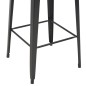vidaXL Conjunto de mesa alta y taburetes 3 piezas acero negro vidaXL Conjunto de mesa alta y taburetes 3 piezas acero negro