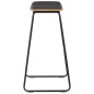 vidaXL Conjunto de mesa alta y taburetes 3 piezas acero negro vidaXL Conjunto de mesa alta y taburetes 3 piezas acero negro