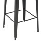 vidaXL Conjunto de mesa alta y taburetes 3 piezas acero negro y marrón vidaXL Conjunto de mesa alta y taburetes 3 piezas acero negro y marrón