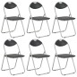 vidaXL Sillas de comedor plegables 6 unidades cuero sintético negro vidaXL Sillas de comedor plegables 6 unidades cuero sintético negro