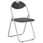 vidaXL Sillas de comedor plegables 6 unidades cuero sintético negro vidaXL Sillas de comedor plegables 6 unidades cuero sintético negro