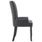 vidaXL Sillas de comedor con reposabrazos 2 unidades tela gris oscuro vidaXL Sillas de comedor con reposabrazos 2 unidades tela gris oscuro