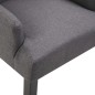 vidaXL Sillas de comedor con reposabrazos 2 unidades tela gris oscuro vidaXL Sillas de comedor con reposabrazos 2 unidades tela gris oscuro