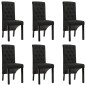 vidaXL Sillas de comedor 6 unidades de tela negra vidaXL Sillas de comedor 6 unidades de tela negra