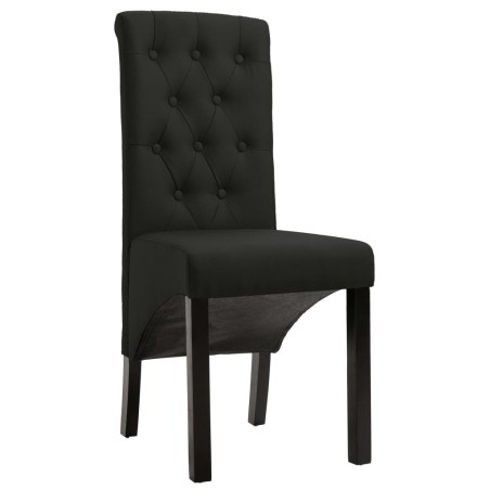 vidaXL Sillas de comedor 6 unidades de tela negra