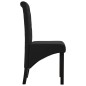vidaXL Sillas de comedor 6 unidades de tela negra vidaXL Sillas de comedor 6 unidades de tela negra