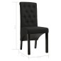 vidaXL Sillas de comedor 6 unidades de tela negra vidaXL Sillas de comedor 6 unidades de tela negra