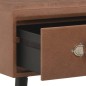 vidaXL Banco con cajones cuero sintético marrón oscuro 80 cm vidaXL Banco con cajones cuero sintético marrón oscuro 80 cm