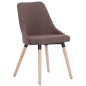 vidaXL Sillas de comedor 4 unidades tela marrón vidaXL Sillas de comedor 4 unidades tela marrón
